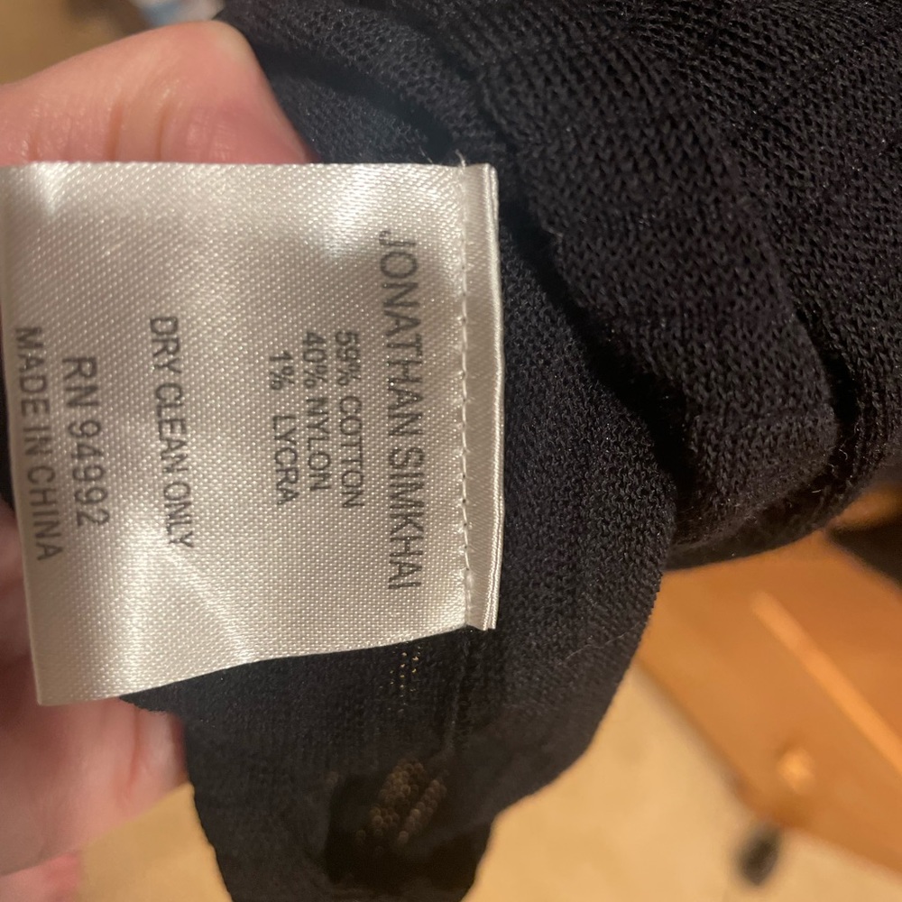 Jonathan Simkai Black Long Sleeve gorgeous top. Size small. Never worn, no tags - Picture 9 of 11